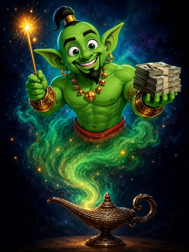Cappy the Gem Genie — Low Marketcap Coin mascot
